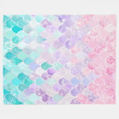 Mermaid Blanket, Fleece for meiden slaapkamer deco (Voorkant (Horizontaal))