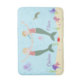 Mermaid Blonde Sisters Personalized Bath Mat (Voorkant Verticaal)
