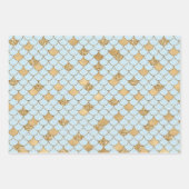 Mermaid Blue Glitter Sparkle Inpakpapier Vel (Voorkant)