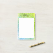Mermaid Blue Green Glitter Sparkle Faux Zee Post-it® Notes (Op bureau)