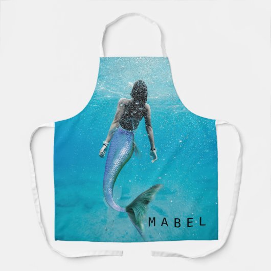 Mermaid Blue Ocean Zee Schort (Voorkant)