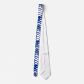 Mermaid Blue Skin Pattern Stropdas (Achterkant)