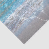 Mermaid Blue White Distress Ocean Waves Tissuepapier (Detail)