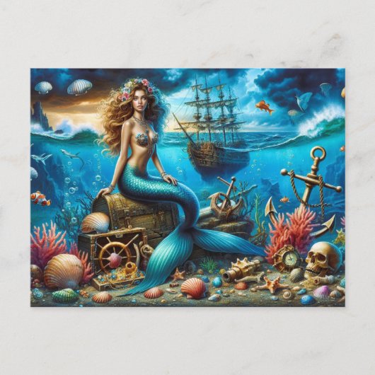 Mermaid Briefkaart (Voorkant)