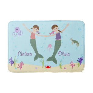 Mermaid Brown Hair Sisters Personeelsformatie Bath Badmat