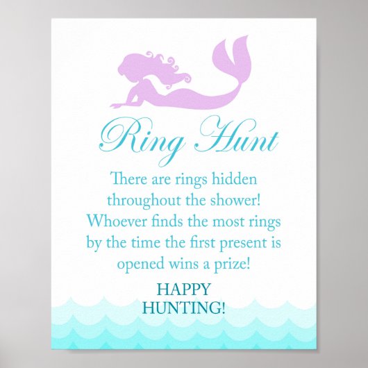 Mermaid Bruidsfeest Ring Jacht Spel Bord Poster (Voorkant)