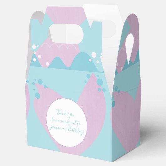 Mermaid Bubbles Paars en Blauwe Oceaan Partij Bedankdoosjes (Geopend)