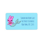 Mermaid Bunny Étiquettes de adresse (Devant)