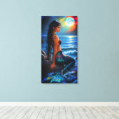 Mermaid by the Sea Canvas Wall Art (Insitu (Houten vloer))