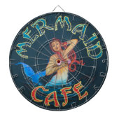 Mermaid Cafe Sign Dartbord (Voorkant)