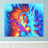 Mermaid Canvas Afdruk (Insitu (Houten vloer))