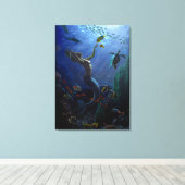 Mermaid Canvas Afdruk (Insitu (Houten vloer))