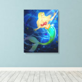 Mermaid Canvas Afdruk (Insitu (Houten vloer))