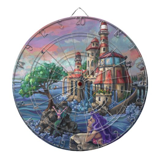 Mermaid Castle Dartbord (Voorkant)