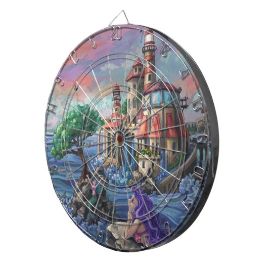 Mermaid Castle Dartbord (Voorkant Rechts)