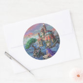 Mermaid Castle Ronde Sticker (Envelop)