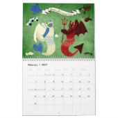 Mermaid Cat Calendar Kalender (Feb 2027)