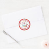Mermaid Cat Cute Personalized Valentijn Ronde Sticker (Envelop)