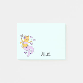 Mermaid Cat Personalized Post-it® Notes