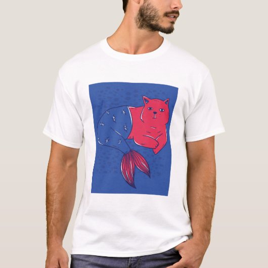 Mermaid Cat T-shirt (Voorkant)