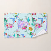 Mermaid Celebrating Christmas With Friends (Serviette à main)