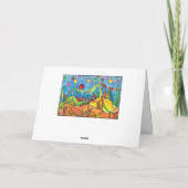 Mermaid Chistmapas Feestdagen Kaart (Achterkant)