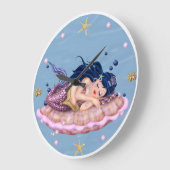 MERMAID CLOCK GROTE ROND GROOT GROTE KLOK (Hoek)