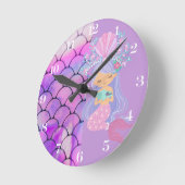 Mermaid Clock Ronde Klok (Hoek)