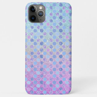 Mermaid Colorful Bubbles Faux Glitter Ombre iPhone 11 Pro Max Hoesje