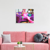 Mermaid Coney Island Canvas Afdruk (Insitu (Woonkamer))