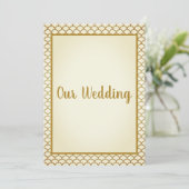 MERMAID CREAM GOLD BORDER Weddenschap Kaart (Staand voorkant)