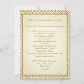 MERMAID CREAM GOLD BORDER Weddenschap Kaart (Achterkant)