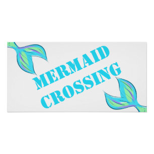 Mermaid Crossing Perfect Poster
