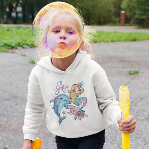 Mermaid Custom Kids Nom Filles roses