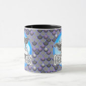 Mermaid Cute Gray Mok (Midden)