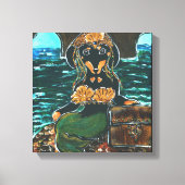 MERMAID DACHSHUND CANVAS AFDRUK (Voorkant)