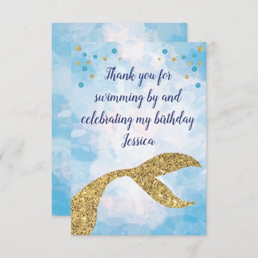 Mermaid Dankuwel kaarten (Voorkant / Achterkant)