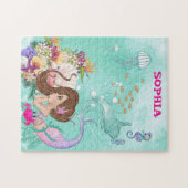 Mermaid Dark Green Starfish Personal Legpuzzel (Horizontaal)