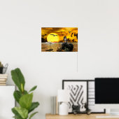 Mermaid Desert Fantasy Art Poster (Thuiskantoor)