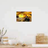 Mermaid Desert Fantasy Art Poster (Keuken)