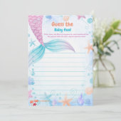 Mermaid Devine La Carte De Jeu Baby shower Aliment (Debout devant)