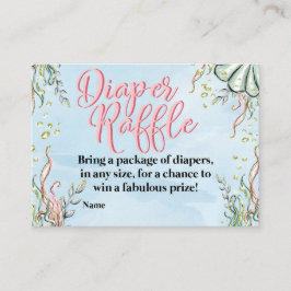 Mermaid Diaper Raffle-kaart Informatiekaartje