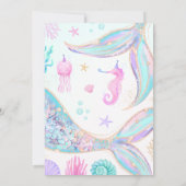 Mermaid Dive Into Five 5th Birthday Invitation (Dos)