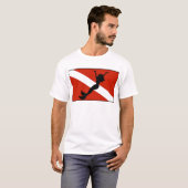 Mermaid Diver Flag T-shirt (Voorkant volledig)