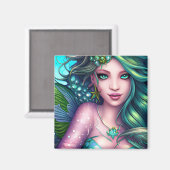 Mermaid Doll Magnet Magneet (Voorkant / Achterkant)