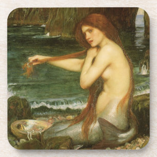 Mermaid door John William Waterhouse Bier Onderzetter