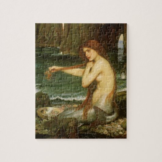 Mermaid door John William Waterhouse Legpuzzel (Verticaal)