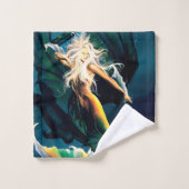 Mermaid Dragon Imaginaire bleu (Gant de toilette)