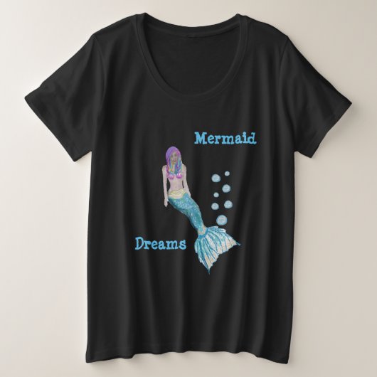 Mermaid Dreamz (chemise noire) (Design devant)