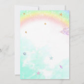 Mermaid et Unicorn invitation anniversaire Fille f (Dos)